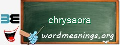 WordMeaning blackboard for chrysaora